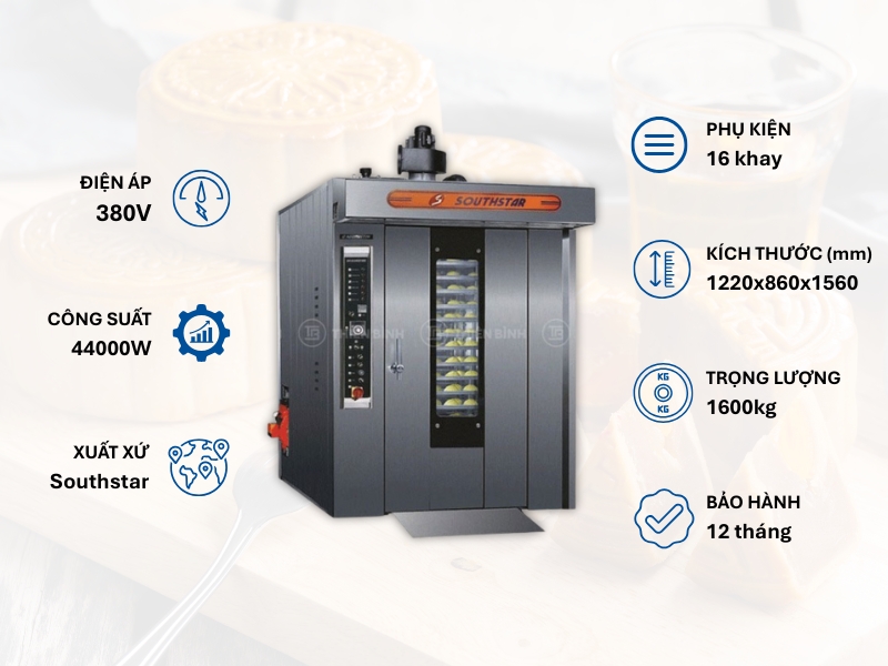 Lò nướng Southstar 16 khay xoay NFX-16D