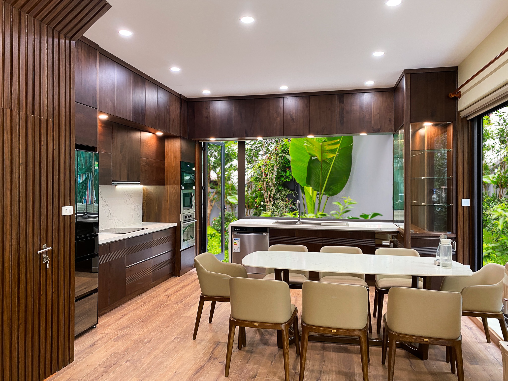 TỦ BẾP INOX CÁNH KÍNH (A.HIẾU - HÀ NỘI)