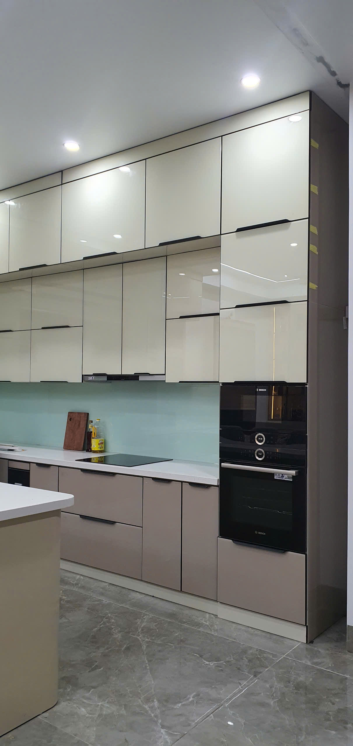 TỦ BẾP INOX CÁNH KÍNH (C.HOA - HẢI PHÒNG)